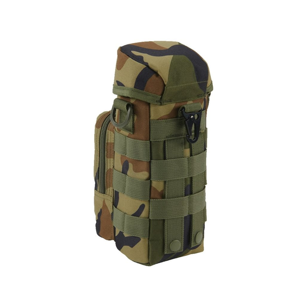 Funda para botella MOLLE verde 0,5-1 L con correa y anclaje PALS