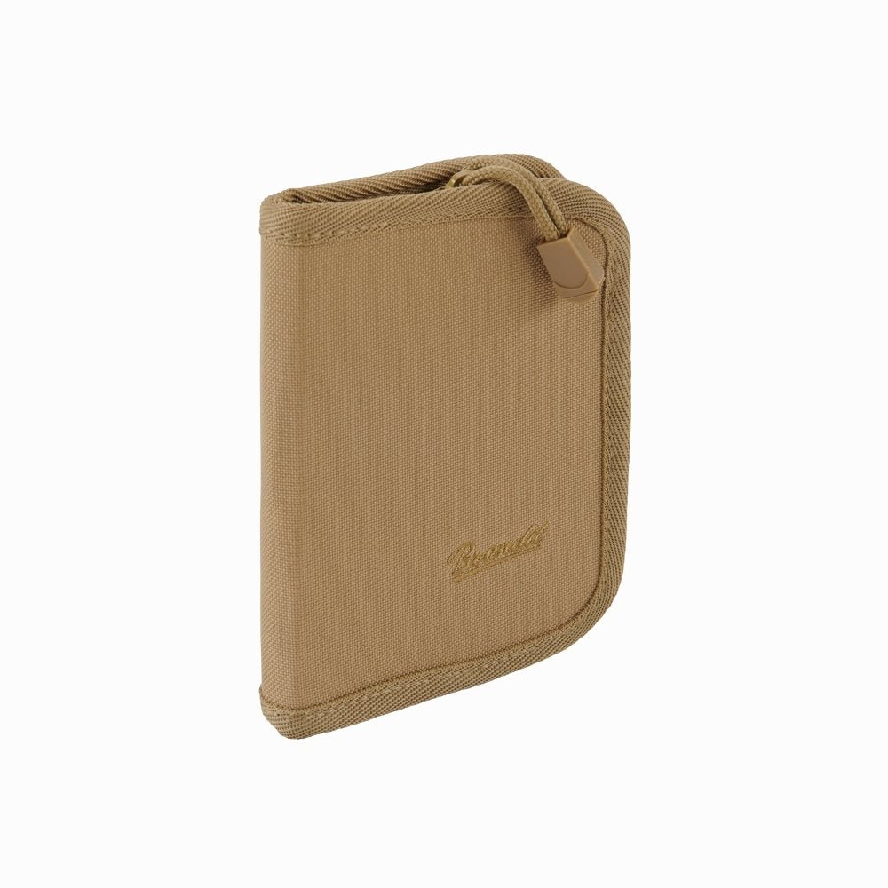 Cartera BRANDIT verde en poliéster 600D con cremallera y compartimentos para tarjetas y billetes