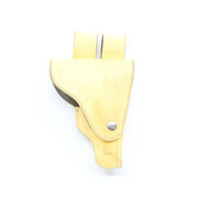 Funda de pistola de cuero blanca con solapa, usada, referencia 8045696