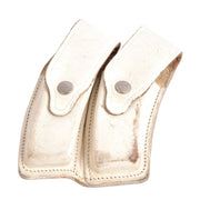 Funda de cuero blanca para 2 cargadores de pistola (usada)