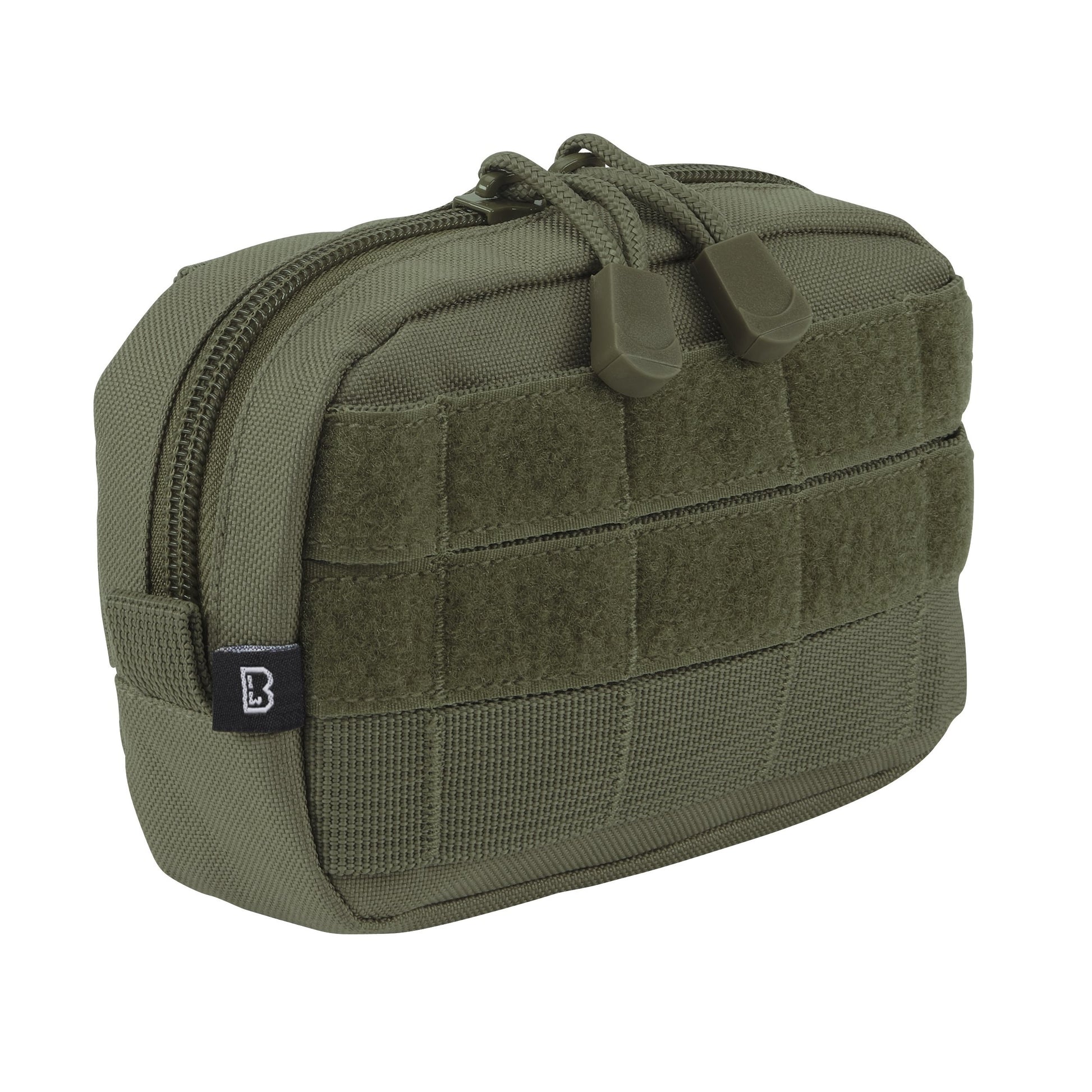 Funda COMPACT MOLLE verde de BRANDIT con sistema MOLLE, panel VELCRO, bolsillo interior de malla y anilla en D