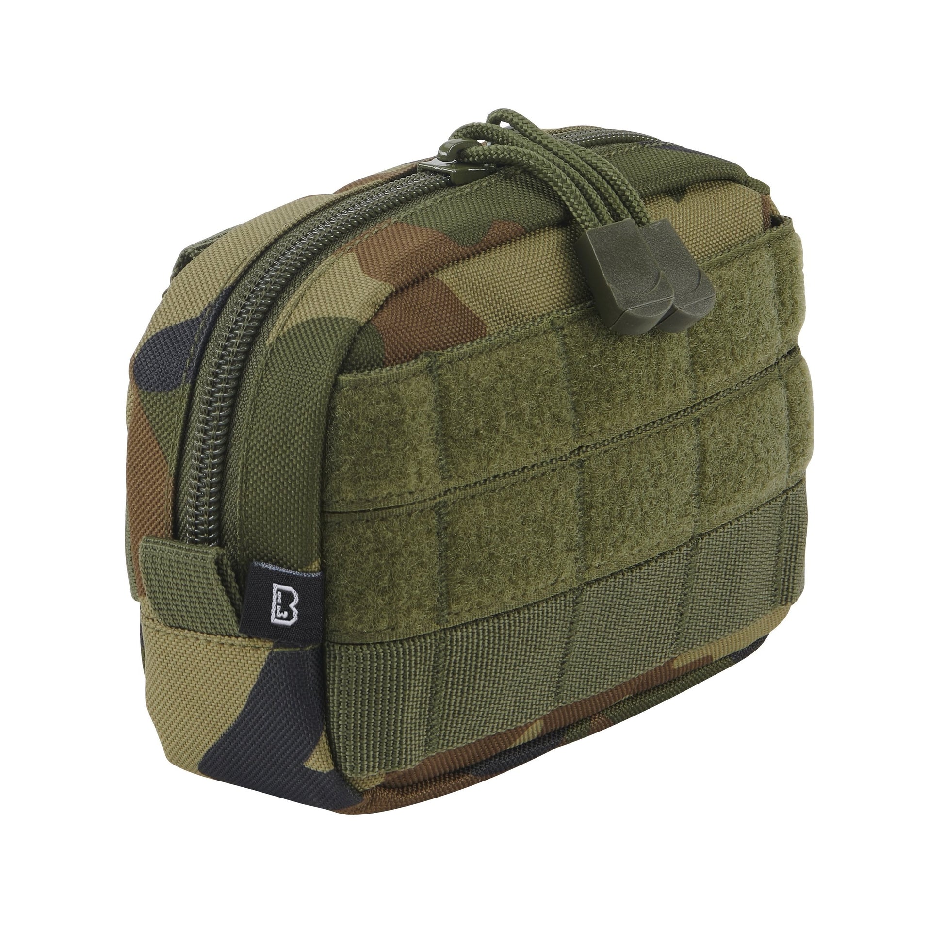 Funda COMPACT MOLLE verde de BRANDIT con sistema MOLLE, panel VELCRO, bolsillo interior de malla y anilla en D