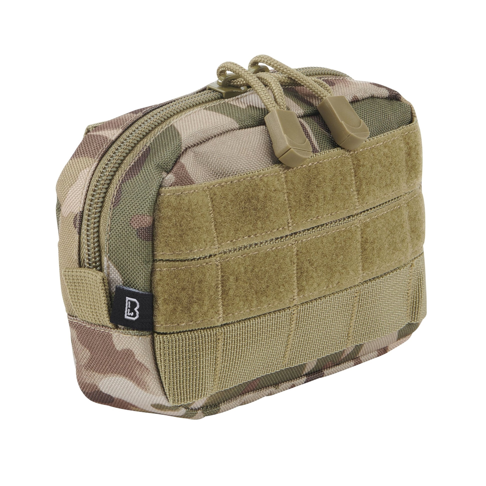 Funda COMPACT MOLLE verde de BRANDIT con sistema MOLLE, panel VELCRO, bolsillo interior de malla y anilla en D