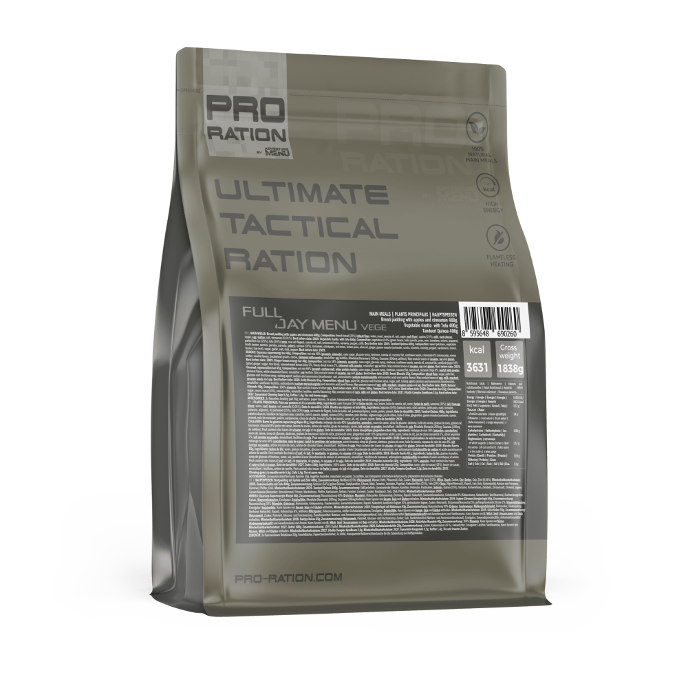 Ultimate Tactical Ration Full Day Menu Vege