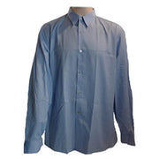 Camisa CO azul claro manga larga con botones, puños con 2 botones, 65% poliéster 35% algodón