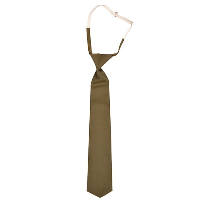 Corbata de excedentes del Ejército Checo modelo 85 verde, nylon, goma y nudo ya hecho
