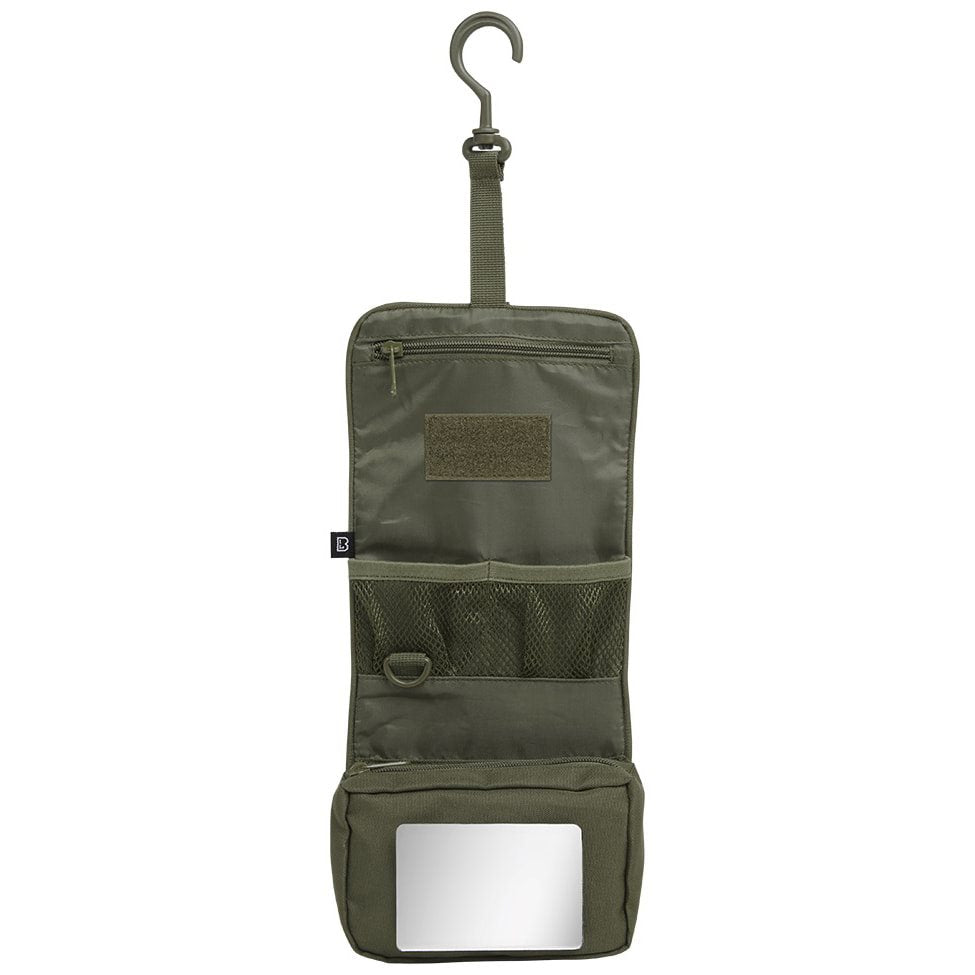 Bolsa MEDIUM para artículos de tocador verde, enrollable con correa ajustable y hebilla de plástico