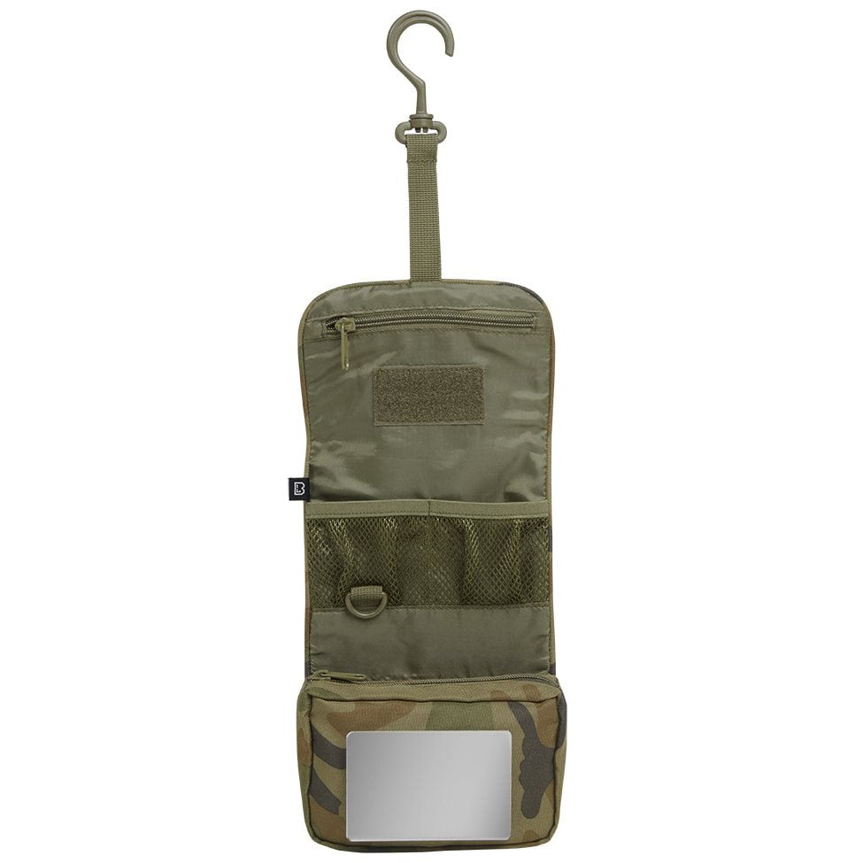 Bolsa MEDIUM para artículos de tocador verde, enrollable con correa ajustable y hebilla de plástico