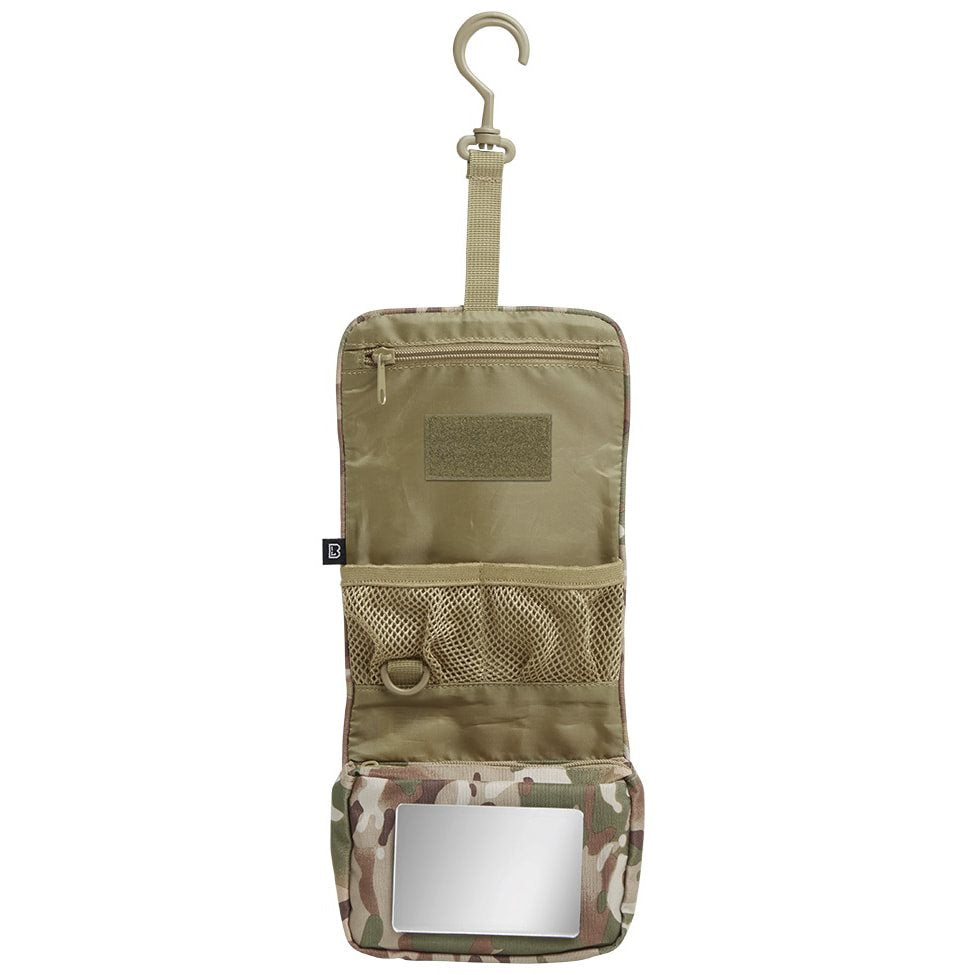 Bolsa MEDIUM para artículos de tocador verde, enrollable con correa ajustable y hebilla de plástico