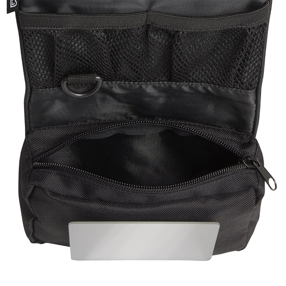 Bolsa MEDIUM para artículos de tocador verde, enrollable con correa ajustable y hebilla de plástico
