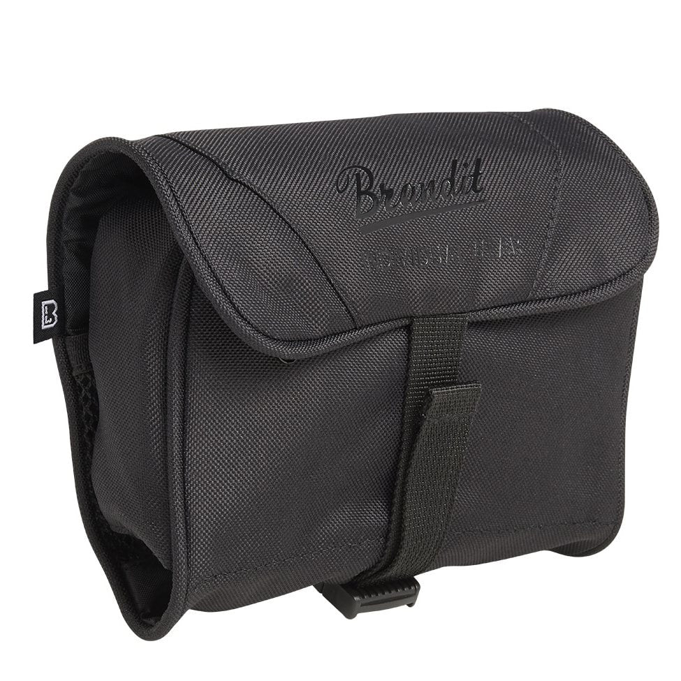 Bolsa MEDIUM para artículos de tocador verde, enrollable con correa ajustable y hebilla de plástico