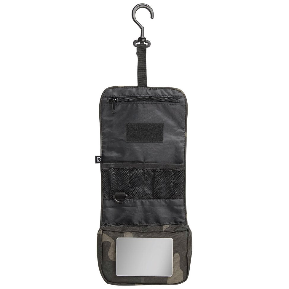 Bolsa MEDIUM para artículos de tocador verde, enrollable con correa ajustable y hebilla de plástico