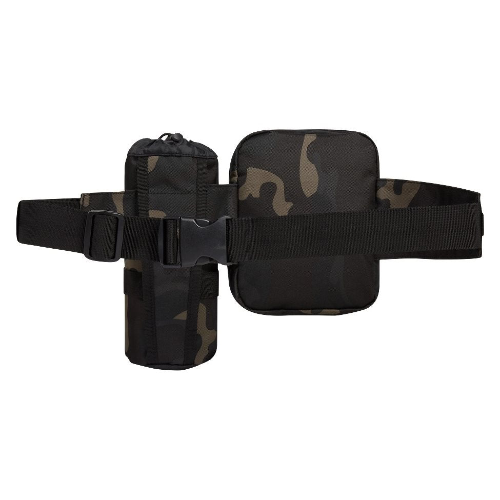 Riñonera ALLROUND verde con funda para botella y cinturón táctico de BRANDIT