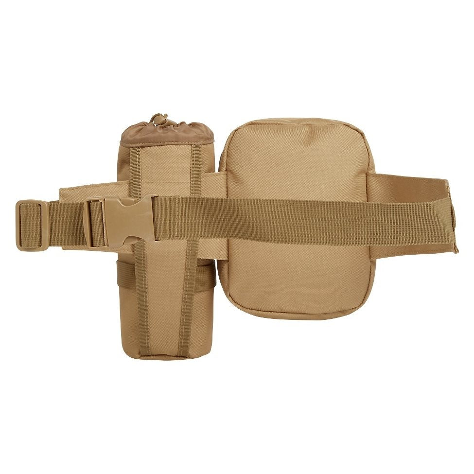 Riñonera ALLROUND verde con funda para botella y cinturón táctico de BRANDIT
