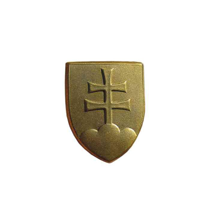 Insignia de gorra SLOVENSKO en latón, emblema metálico
