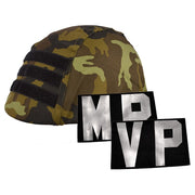 Funda para casco AČR vz.95 (bosque). Nueva, original, con parches VP y MP desmontables