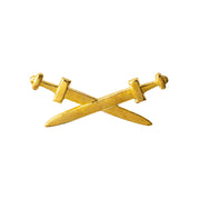 Insignia dorada con dos espadas cruzadas, original ČSLA, para solapa