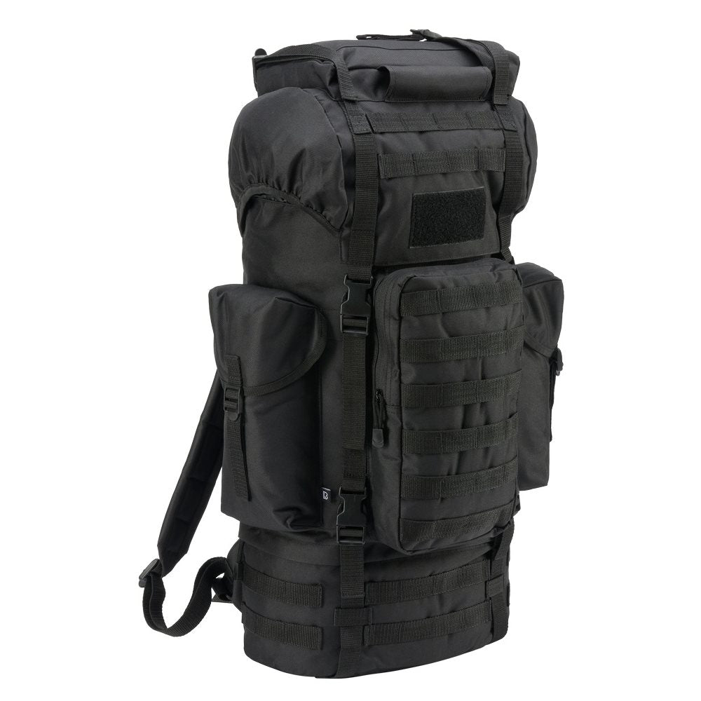 Mochila táctica BRANDIT MOLLE verde 66 L con 4 bolsillos externos y compartimento dividido