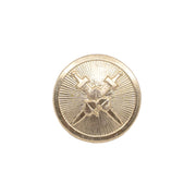 Botón dorado 25 mm con emblema SK (espadas y hojas)