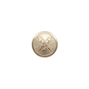 Botón dorado con emblema SK (espadas y hojas), 20 mm