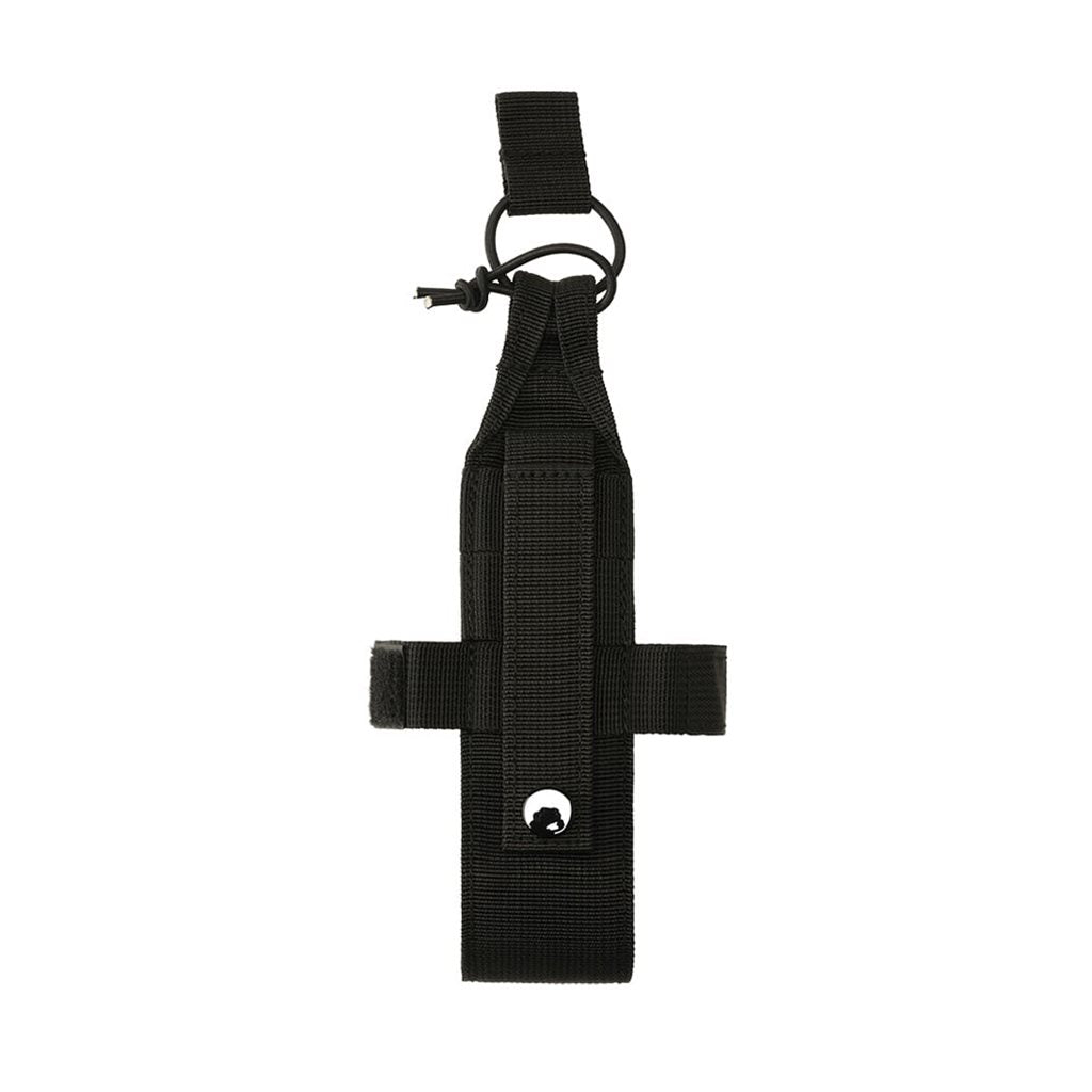 Funda FLEX MOLLE Medium para botella negra en 600D poliéster, compatible con MOLLE/PALS