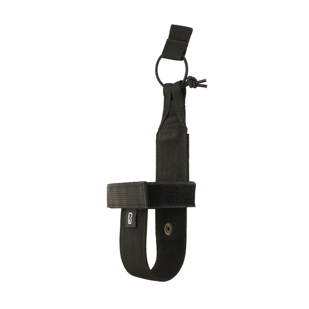 Funda FLEX MOLLE Medium para botella negra en 600D poliéster, compatible con MOLLE/PALS