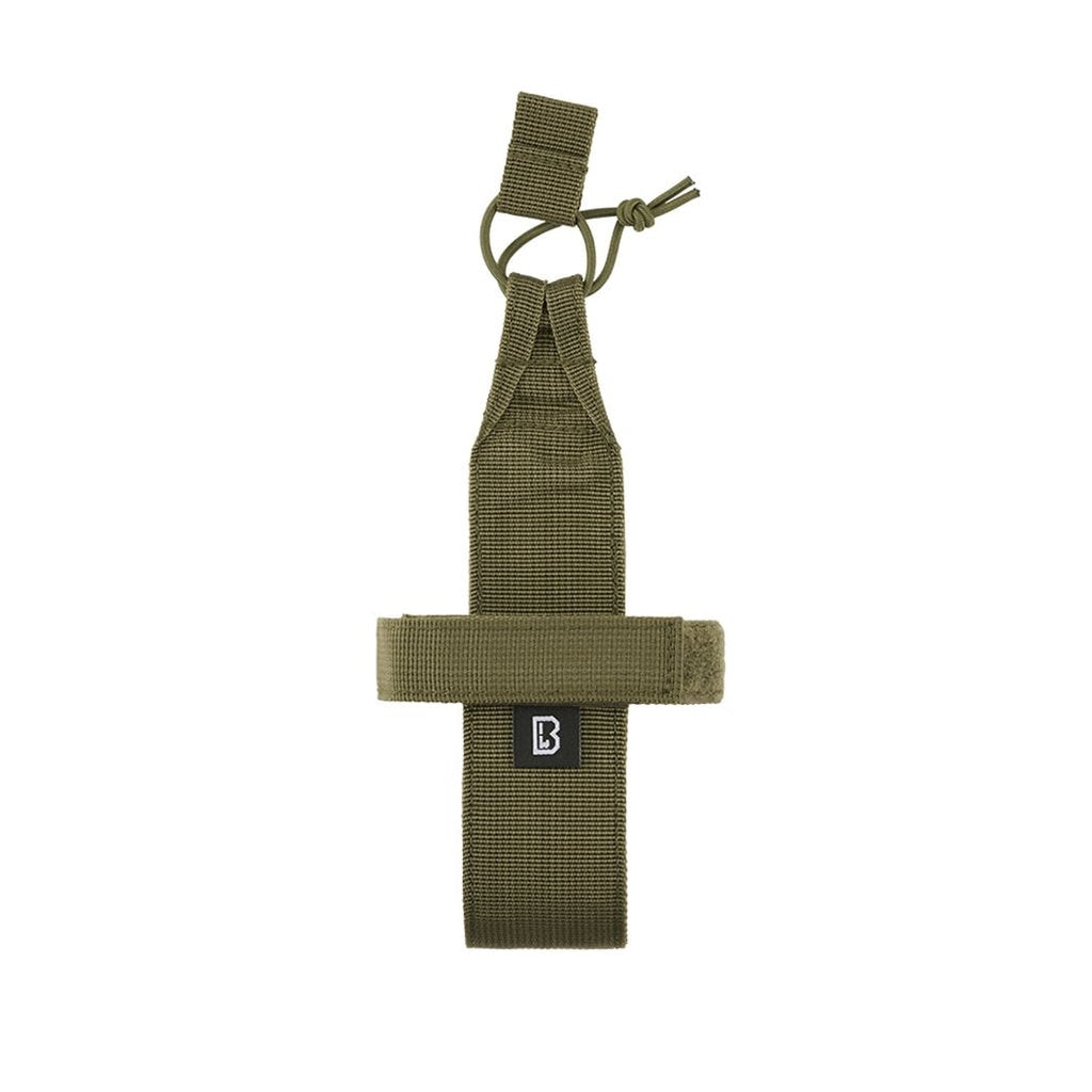 Funda FLEX MOLLE Medium para botella negra en 600D poliéster, compatible con MOLLE/PALS