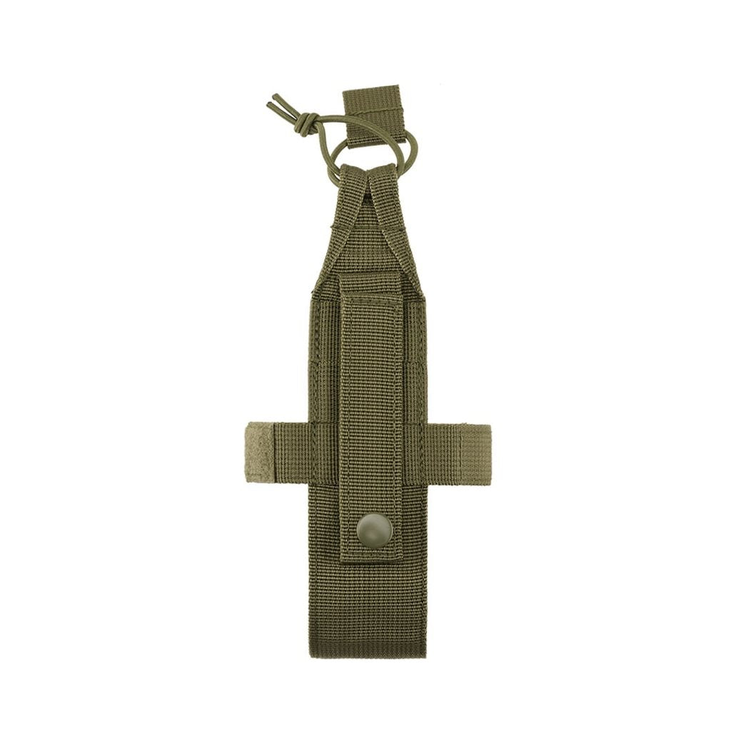 Funda FLEX MOLLE Medium para botella negra en 600D poliéster, compatible con MOLLE/PALS
