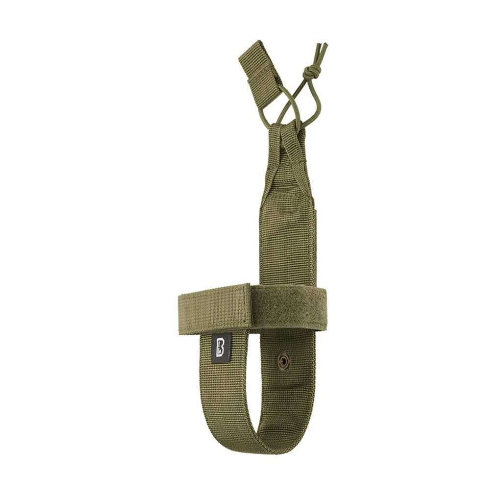 Funda FLEX MOLLE Medium para botella negra en 600D poliéster, compatible con MOLLE/PALS