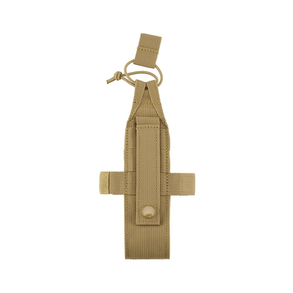Funda FLEX MOLLE Medium para botella negra en 600D poliéster, compatible con MOLLE/PALS