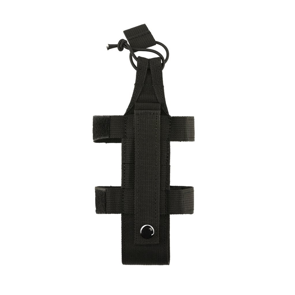 Funda FLEX MOLLE Large para botella en negro, poliéster 600D, compatible con MOLLE/PALS y apta para cinturón