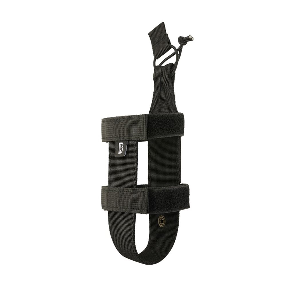 Funda FLEX MOLLE Large para botella en negro, poliéster 600D, compatible con MOLLE/PALS y apta para cinturón