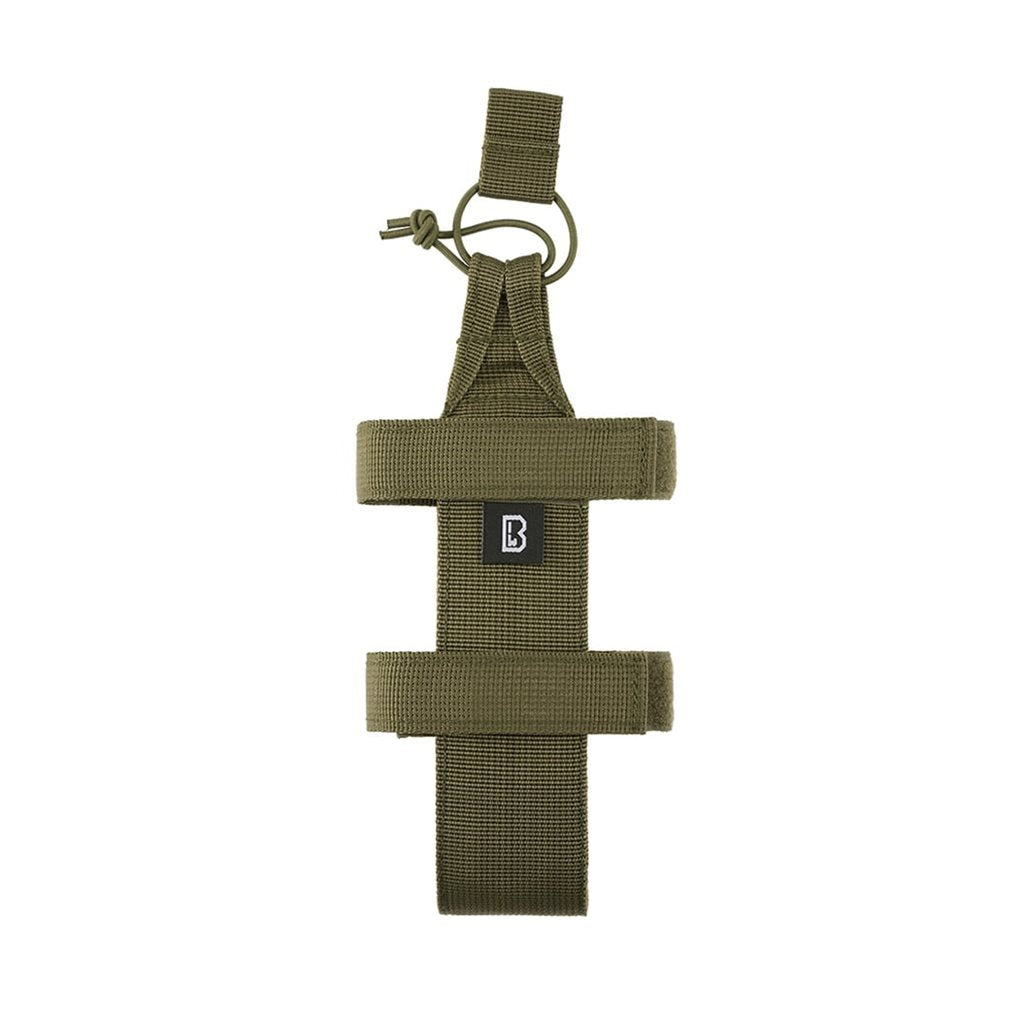 Funda FLEX MOLLE Large para botella en negro, poliéster 600D, compatible con MOLLE/PALS y apta para cinturón
