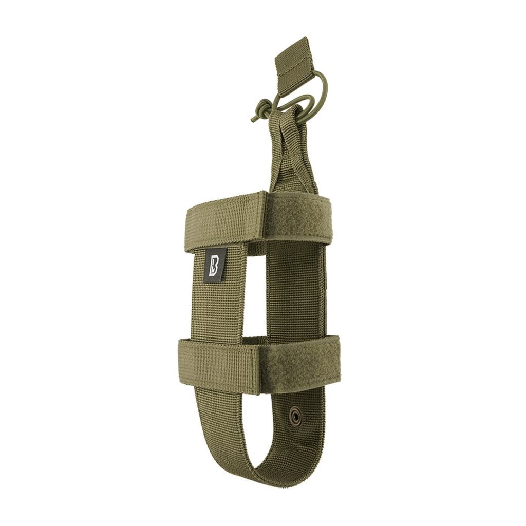 Funda FLEX MOLLE Large para botella en negro, poliéster 600D, compatible con MOLLE/PALS y apta para cinturón