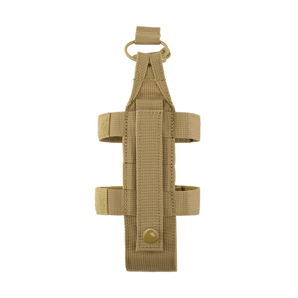 Funda FLEX MOLLE Large para botella en negro, poliéster 600D, compatible con MOLLE/PALS y apta para cinturón