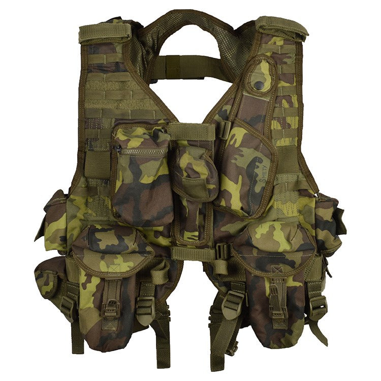 Chaleco táctico de rápel AČR vz.95 camuflaje bosque usado