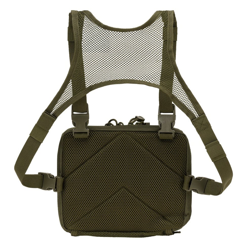 Bolsa de pecho US Cooper Chest Pack Woodland en 600D con sistema MOLLE y tiras de velcro