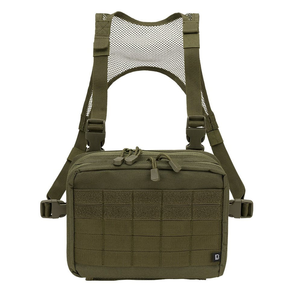 Bolsa de pecho US Cooper Chest Pack Woodland en 600D con sistema MOLLE y tiras de velcro