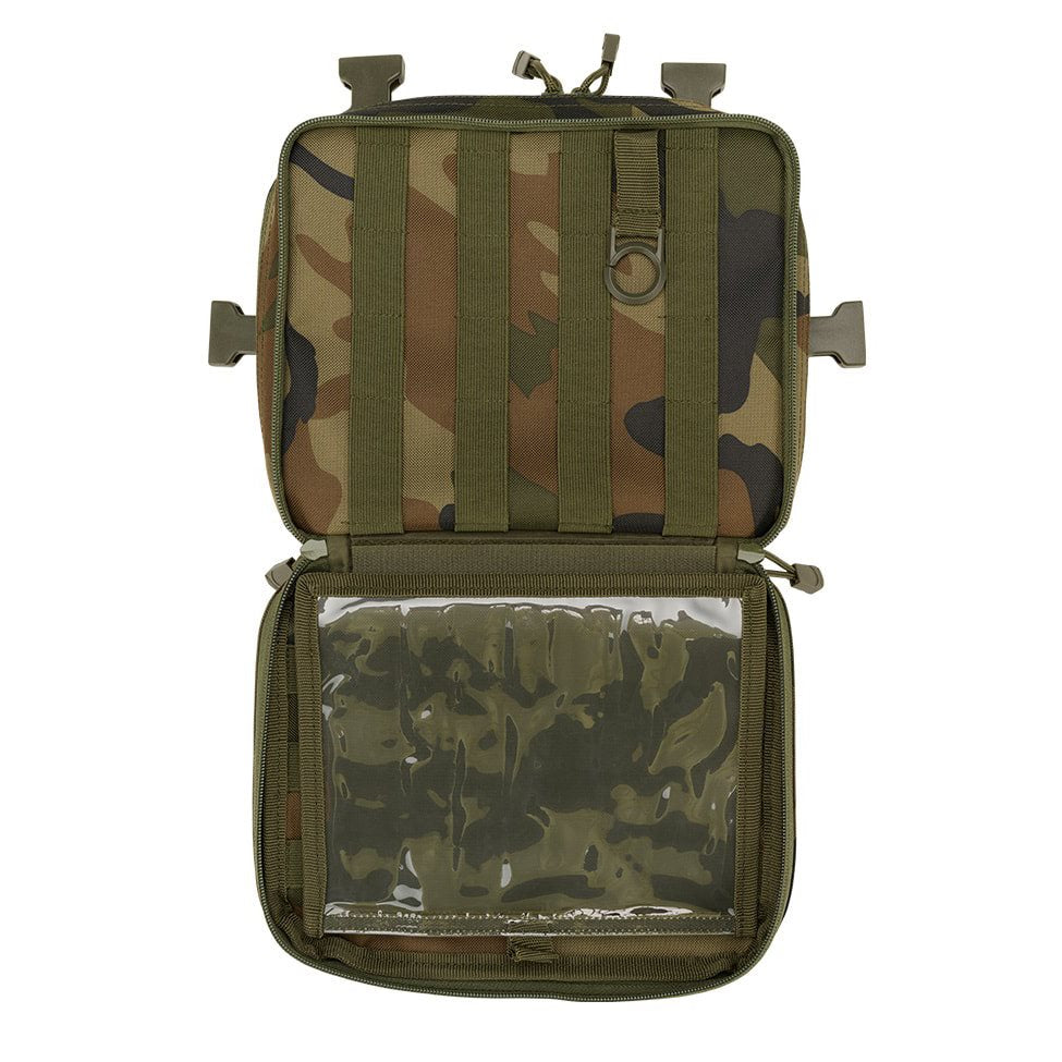 Bolsa de pecho US Cooper Chest Pack Woodland en 600D con sistema MOLLE y tiras de velcro