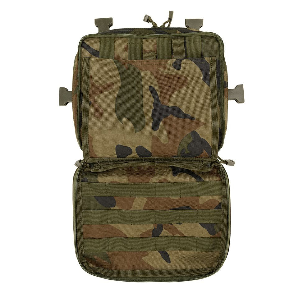 Bolsa de pecho US Cooper Chest Pack Woodland en 600D con sistema MOLLE y tiras de velcro