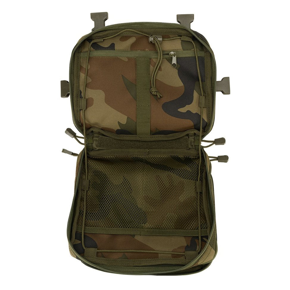 Bolsa de pecho US Cooper Chest Pack Woodland en 600D con sistema MOLLE y tiras de velcro