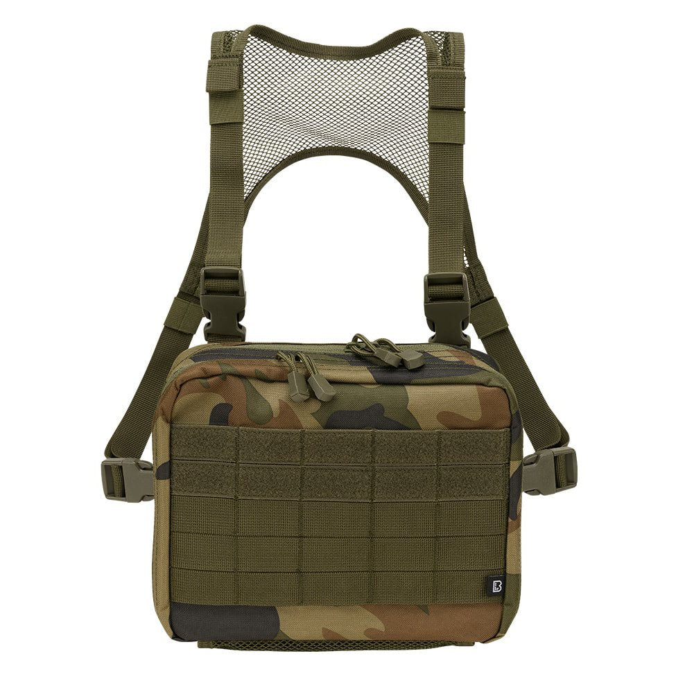 Bolsa de pecho US Cooper Chest Pack Woodland en 600D con sistema MOLLE y tiras de velcro