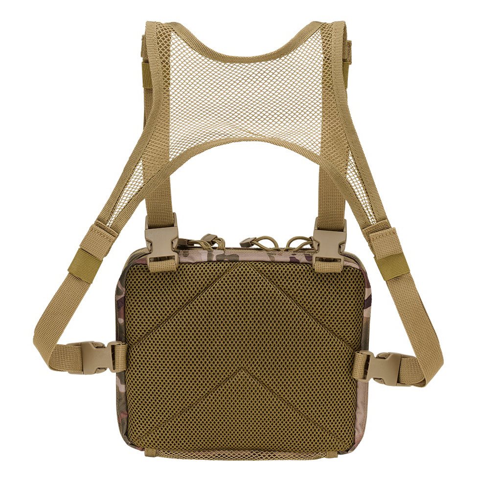 Bolsa de pecho US Cooper Chest Pack Woodland en 600D con sistema MOLLE y tiras de velcro