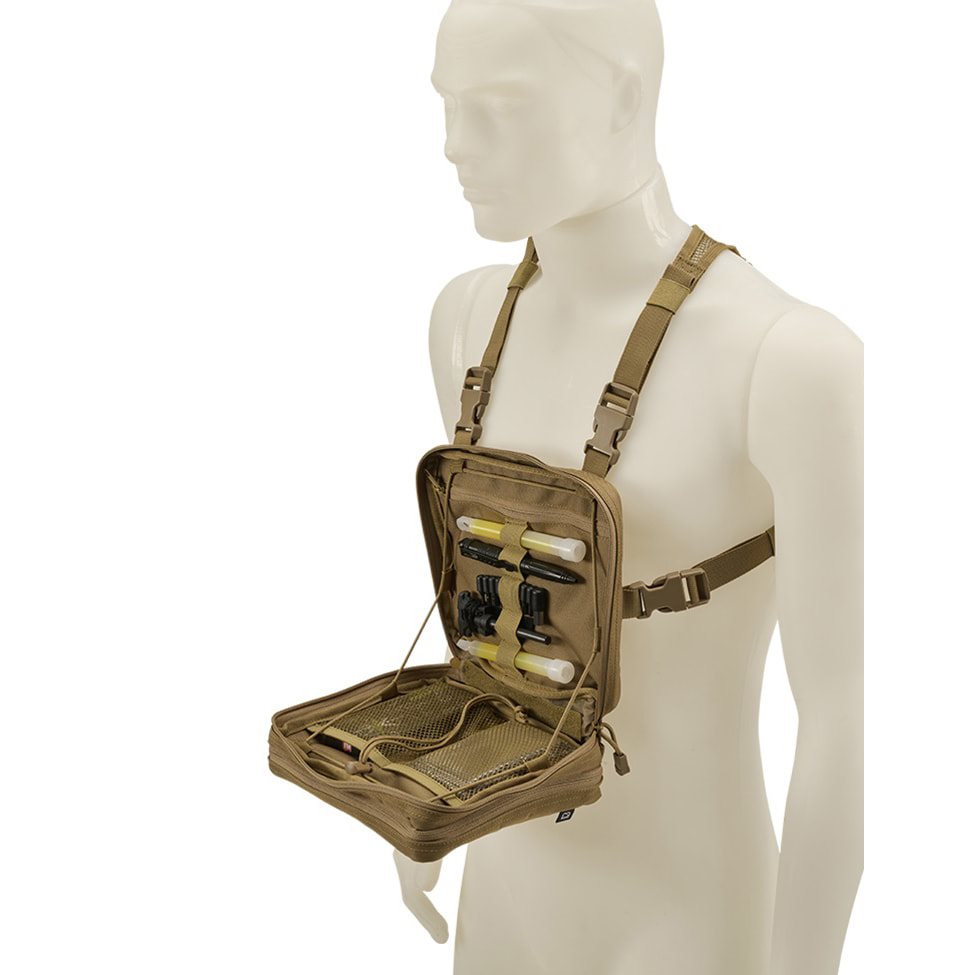 Bolsa de pecho US Cooper Chest Pack Woodland en 600D con sistema MOLLE y tiras de velcro