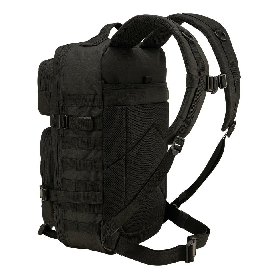 Mochila táctica US COOPER VELCRO grande negra con panel de velcro