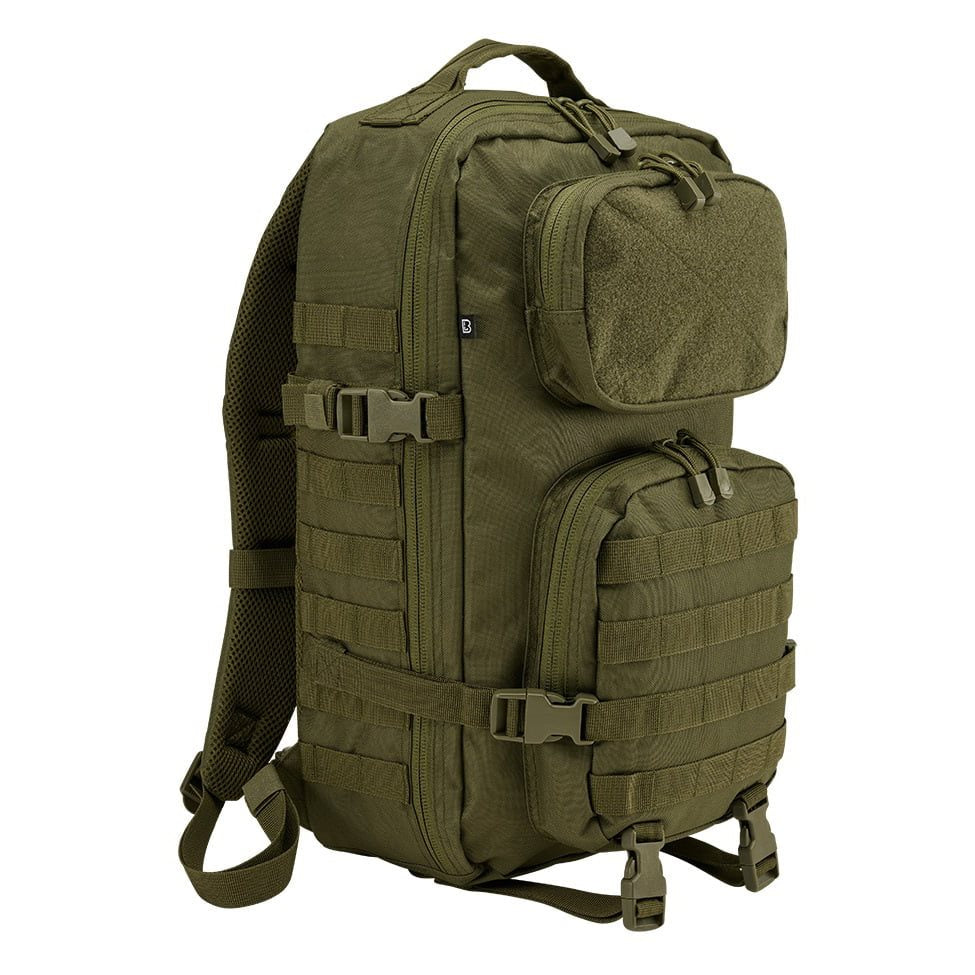 Mochila táctica US Cooper Velcro grande negra, vista frontal