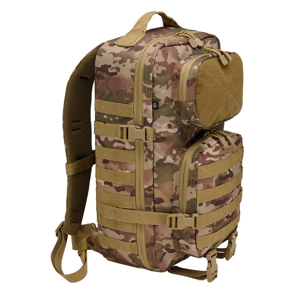 Mochila táctica US Cooper Velcro grande negra, vista frontal