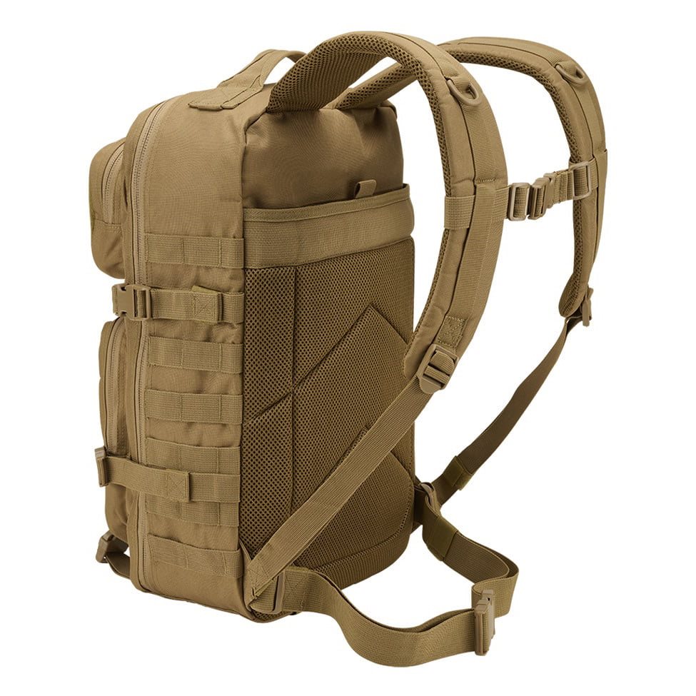 Mochila táctica US Cooper Velcro grande negra, vista frontal