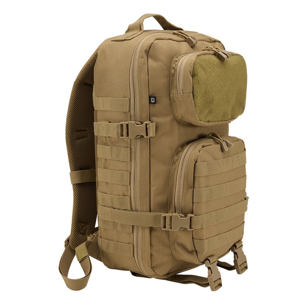 Mochila táctica US COOPER VELCRO negra, vista frontal