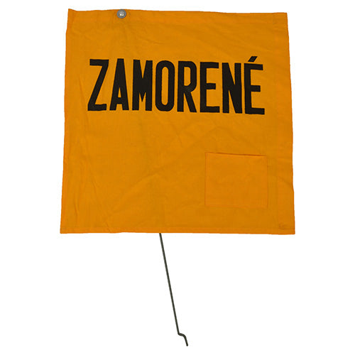 Vlaječka 'ZAMORENÉ' amarillo — banderín mostrado en imagen